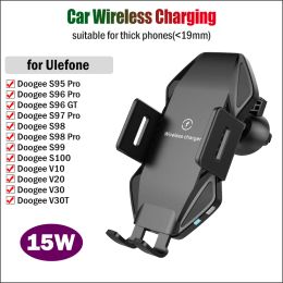 Chargers 15W Chargeur sans fil de voiture rapide pour Doogee S100 S99 S98 S95 S97 Pro S88 Plus S96 GT V20 V30 V30T PRINCE DE CHARGE DE CARRAGE CALL