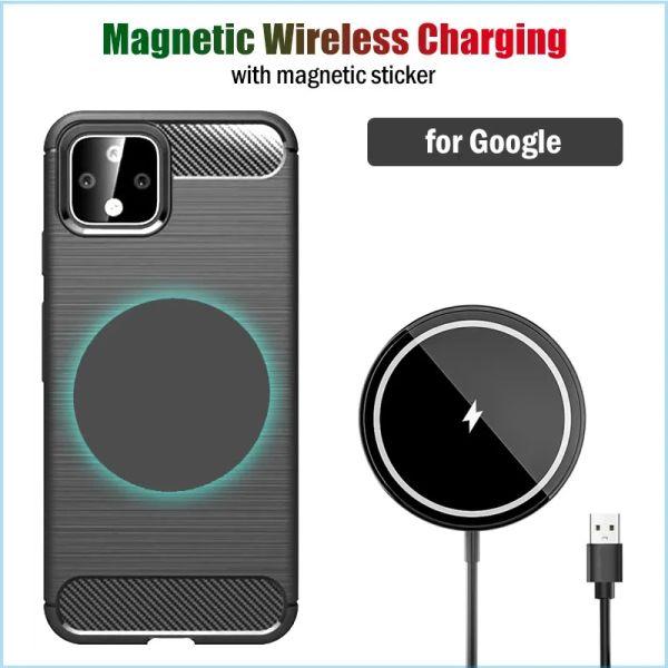 Chargers 15W Qi Charge sans fil magnétique rapide pour Google Pixel 8 7 6 Pro 7a pour Magsafe Wireless Charger Pad Gift Magnet Caser