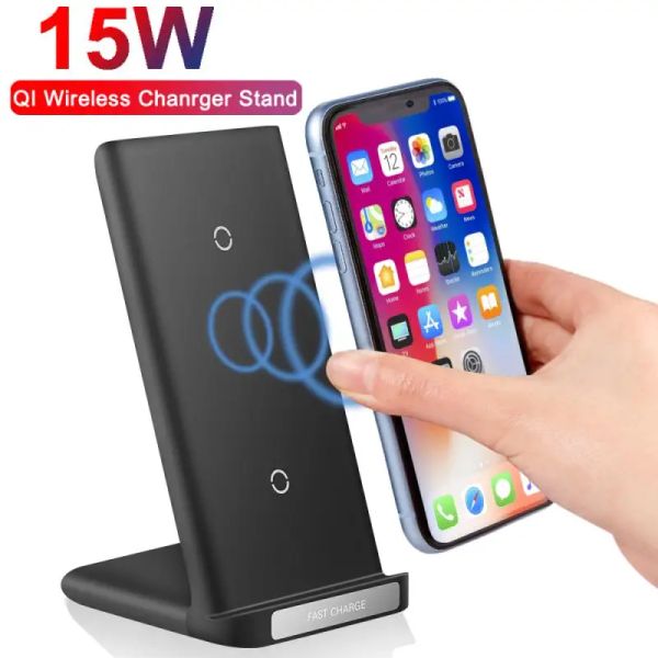 Chargers 15W QI CHARGEUR SANS WIRESS POUR SAMSUNG GALAXY A71 A51 A31 A21 A41 Fast Wireless Charging Station Téléphone Chargeur Holde