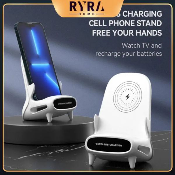 Chargers 15W Porte-téléphonie mobile Universal Qi Stand Wireless Fonde Flét Vertical Wireless Fast Charge Wireless Charger