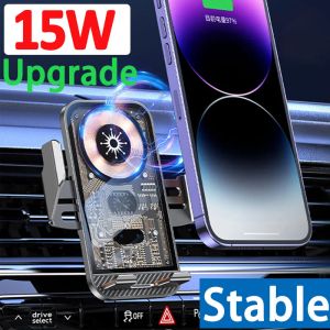 Chargers 15W Wireless Car Chargeur Stand Auto Car Téléphone Carneter pour iPhone 14 13 12 11 X SAME SALLE DE CHARGE CORA