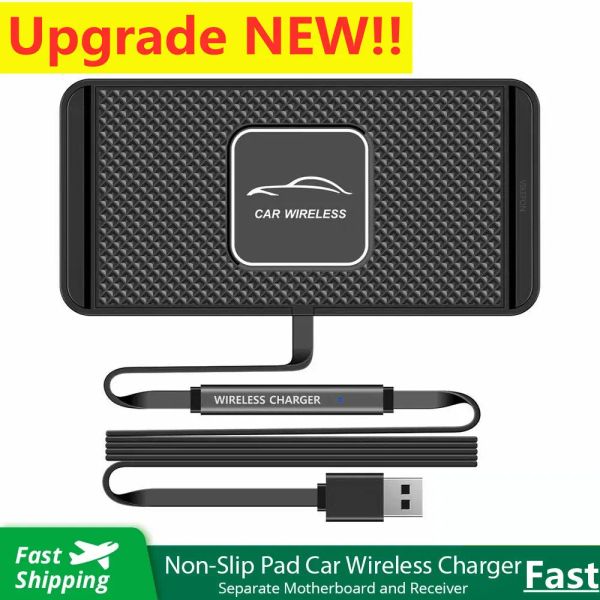 Cargadores 15W Wireless Carger Car Wireless Carging Dock Pad para iPhone 14 13 12 11 Pro Max Samsung Xiaomi Fast Teléfono Cargadores de cargadores