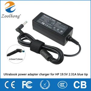 Chargers 19.5V 2.31A 45W 4.5 * 3,0 mm Blue Tip Alimentation Adapter Battery Adapter Charger pour HP 15R052NR Notebook 741727001 HSTNNCA40 TPNW122