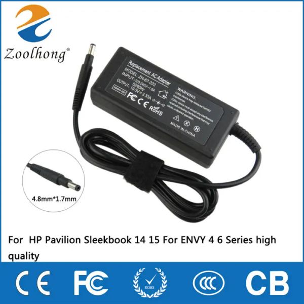 Cargadores 19.5V 3.33A 65W CARGADOR DE ENCENDIDA AC PORTAP AC PARA HP Pavilio HP Pavilion Sleekbook 14 15 para Envy 4 Serie 6 Alta calidad de alta calidad