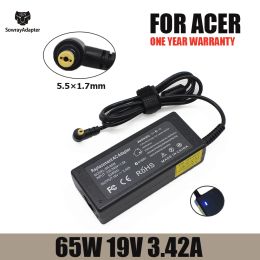 Laders 19V 3.42A 65W 5,5x1.7 mm AC -adapterlader voor Acer Aspire 5315 5630 5735 5920 5535 5738 6920 7520 Notebook Laptop stroomvoorziening