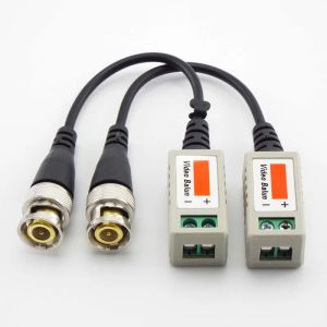 Chargers 1pair BNC Video Balun Connector Transmetteur passif 3000ft Distance UTP Balun Male BNC Cat5 Câble pour les accessoires de caméra CCTV