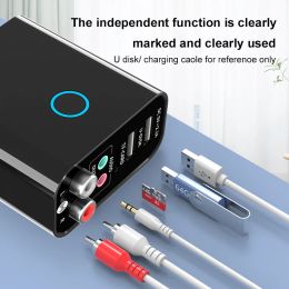 Chargers 2 en 1 Adaptateur Bluetooth sans fil 5.0 Transmetteur récepteur Fast Charger TF Carte U Disque Stéréo Musique pour Bluetooth Earphone TV