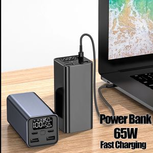 Chargers 20000MAH Power Bank Type C PD 65W Snellaad PowerBank Externe batterijlader voor smartphone Laptop Tablet iPhone Xiaomi