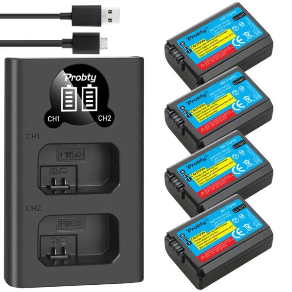 Chargers 2000mAh NP FW50 NPFW50 BATERÍA AKKU + LED USB CARGAR DUAL DUAL PARA SONY NEX7 NEX5N NEX5R ALPHA A5000 A6000 DSCRX10 A7II A7S