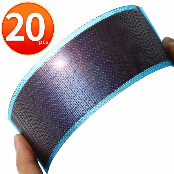 Chargers 20pcs Panneau solaire à couches minces pour le chargeur de batterie électronique IoT à faible puissance Projets de bricolage flexible Mini Science 230812