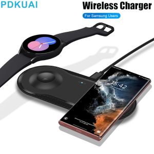 Chargers 25W 2 en 1 coussinet de chargeur sans fil pour Samsung Galaxy Flip Fold 4 S22 Ultra S21 S20 S10 Watch 5 Pro 4 3 Actif 2 Buds Fast Charging