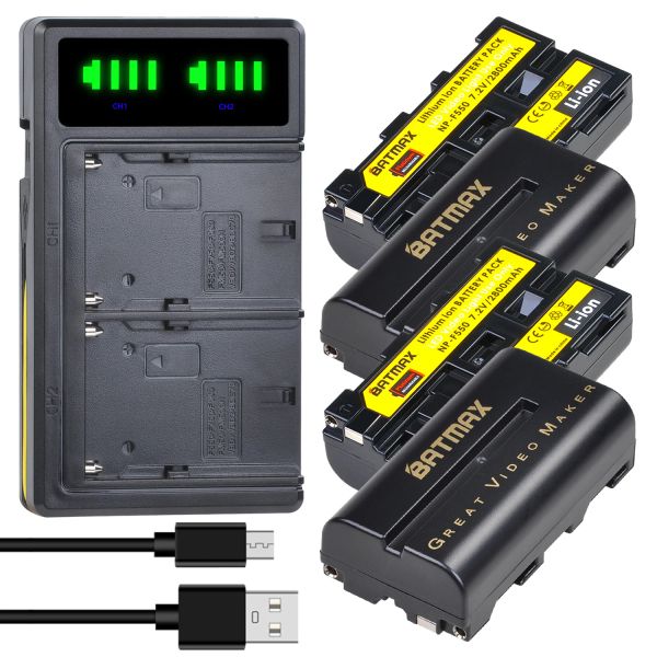 Chargers 2600mAh NPF570 NPF550 NP F550 F570 F530 F330 Batterie légère + LCD Double chargeur USB pour Yongnuo Viltrox LED LED LED