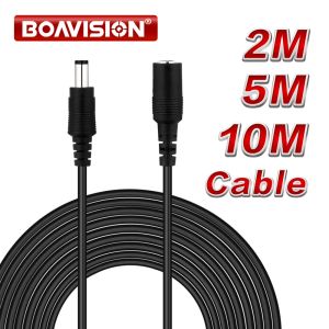 Chargers 2m 6,56ft / 5m 16,5 pieds / 10m 33ft DC Extension 5,5x2.1 mm Extenseur de câble de cordon d'alimentation pour la caméra de sécurité CCTV