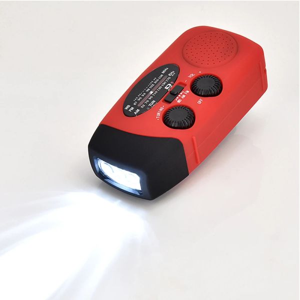 Cargadores 3 IN1 Lámpara de emergencia Generador de cigüeñal solar teléfonos con energía solar alimentada con la linterna LED LED FM/AM Radio