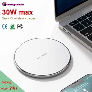 Laders 30W snelle Qi High Speed Wireless Charger Type C Quick oplaad USB C 15W 20W voor iPhone13 12 11 voor Samsung S21 S20 S10 S9 S8