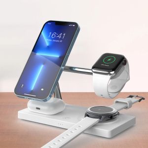 Chargers 4 en 1 Qi Qi Wireless Charger Stand pour iPhone 14 13 12 SALLE DE CHARGE FAST SAMSUNG pour Iwatch Galaxy Watch 5 4 3 Airpods Pro 2 3