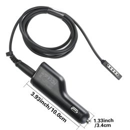 Cargadores 48W 12V 3.6A Cargador de cargador de automóvil CARGADOR PARA MICrosoft Surface Pro 1 Pro 2 RTRT2 Cable de alimentación de la computadora portátil con puerto USB 2.0