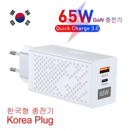 Chargers 65W Gan Korea Charger pour MacBook IPAD ordinateur portable USB TYP
