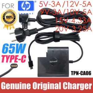 Cargadores 65W Laptop Cargador USB C Typec TPNCA06 Adaptador de CA para HP EliteBook Spectrex X360 1030 1040 G2 G3 G4 G7 G7 13 15 PRO 14DB0006AU