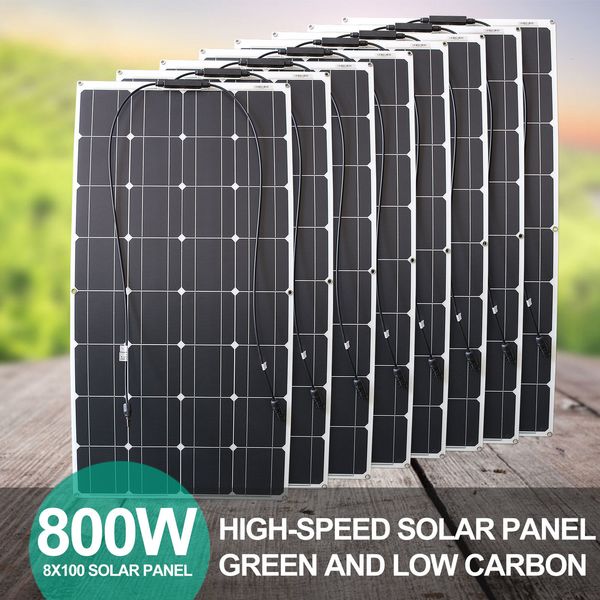 Cargadores 800W Panel solar flexible 100W 8pcs impermeable 200W 300W 400W 500W 600W 1000W 12V POVOLTAICA para acampar por China 230812