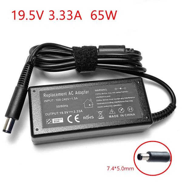 Cargadores Adaptador de CA 19.5V 3.33A Cargador portátil para la computadora