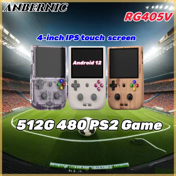 Chargers Anbernic RG405V Handheld Video Game Retro Player Portable Console 4 pouces Écran IPSTOUCH 5G WiFi Bluetooth Android 12 PS2 PSP