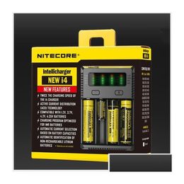 Chargers Authentic Nitecore I4 Universal Intellicharger Display Charger voor 18650 18350 18500 14500 Lion Battery 100% Original Drop DHFW7