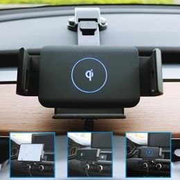 Chargers Clamp Automatic Clamp Horizontal Navigation Bracket Car Charger sans fil pour Samsung Galaxy Fold Z Fold 5 4 3 S22 Ultra iPhone Holder