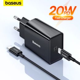 Chargers BaseUs 20W Quick Charge QC 3.0 PD USB Type C Snellaadlader voor iPhone 14 13 12 X XS 8 Xiaomi Samsung Telefoon PD Charger