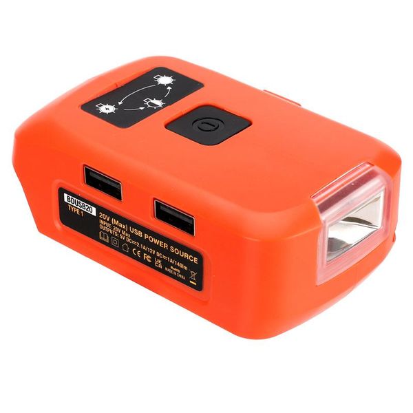 Chargers Adaptateur de batterie pour Black Decker 14.420V Lion Batterie Double chargeur de téléphone USB 3W