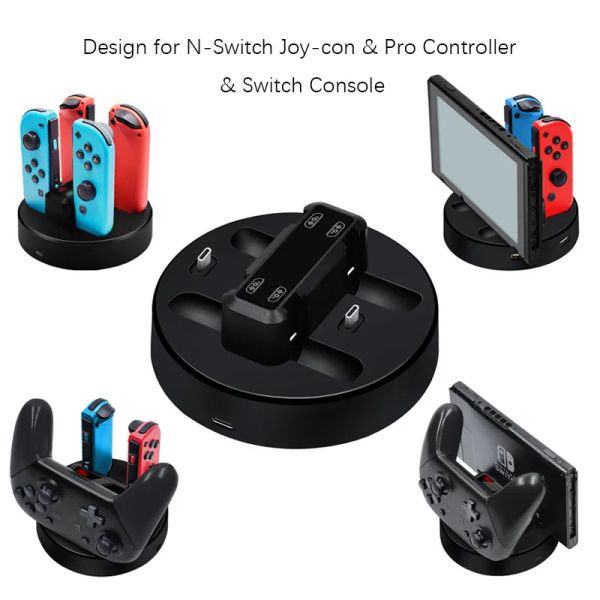 Chargeurs BLUEKAKA pour Nintendo Switch chargeur multifonctionnel JoyCon poignée quatre Charge Pro contrôleur chargeur Console Dock de Charge