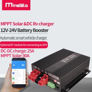 Chargers Booster 12V tot 24V DCDC Charger en MPPT -controller MPPT 30A DC tot DC 25A LPF4 Leadacid voor RVS Campers Lithium Battery