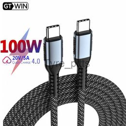Chargeurs/Câbles 100W USB C vers Type C Câble USB Type C PD Cordon de chargeur rapide pour MacBook Pro 5A Type-c Fil de câble pour Xiaomi POCO X3 Pro Samsung x0804