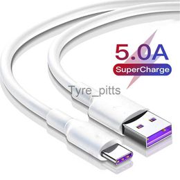 Cargadores/Cables 5A Cable USB C Carga súper rápida para Huawei Samsung Xiaomi 12 10 Cargador de teléfono móvil Cable de datos Tipo C Cable Cable USB-C Cable x0804