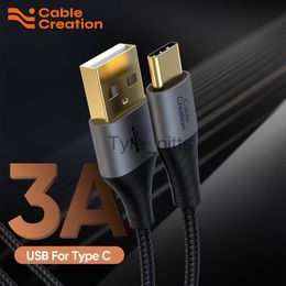 Ladegeräte/Kabel CableCreation Kurzes USB-Typ-C-Kabel für Samsung S22 S21 S10 S9 Xiaomi 3A Schnellladung 480 Mbit/s Datumskabel für Power Bank 25 cm x0804