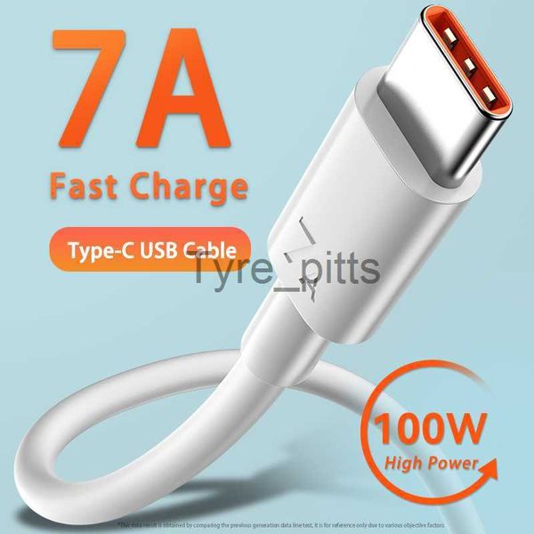 Chargeurs/Câbles Kebisss 7A Câble de charge ultra rapide de type C pour Huawei P40 Mate40 Xiaomi Redmi POCO Accessoires de téléphone portable Chargeur Câble USB C x0804