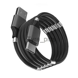 Cargadores/Cables Cuerda mágica Cable magnético Cable de cuerda automática para iPhone Micro USB Tipo C Imán Carga rápida Cable de datos Alambre Cables de almacenamiento automático x0804