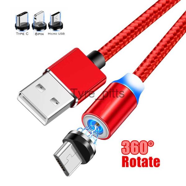 Cargadores/Cables Cable de datos micro USB para Samsung A7 2018 A8 A9 A50 S7 S10 Huawei P20 P30 Lite P Smart 2019 Tipo C Cable cargador magnético x0804