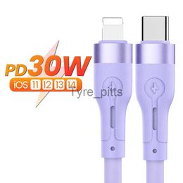 Cargadores/Cables PD 30W USB C Cable de carga rápida para iPhone 14 13 12 Pro USB tipo C a 8 pines para iPhone Cable cargador USB Cable de datos x0804