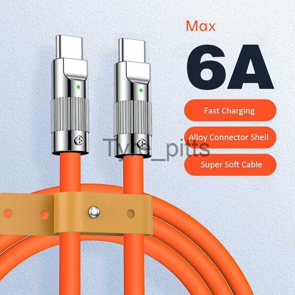 Cargadores/Cables Cable USB C Tipo C a USB C Carga ultrarrápida para Redmi Samsung Xiaomi Oppo Realme iPhone Cables Carga rápida Soft Tie x0804