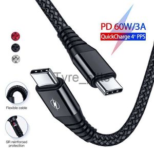 Chargeurs/câbles Câble USB Type C vers USB C pour Xiaomi HuaWei P20 10 20 30 Pro Charge rapide 4.0 USBC PD Chargeur de charge rapide Câble USB-C Type-C x0804