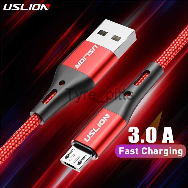 Chargeurs/Câbles USLION 3A Câble Micro USB Charge Rapide Câble de Données USB Cordon pour Samsung S6 Xiaomi Redmi Note 4 Android Câble Microusb Téléphone Mobile x0804