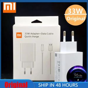 Chargers Carregador Xiaomi Original 33W Turbo Charger Adaptateur de charge rapide pour Redmi Note 10 9 11 Pro Mi 10T POCO X3 X4 Pro Mobile Phone