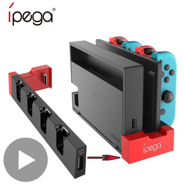 Contrôle des chargeurs pour Nintendo Switch Joycon Joy Con Console station de charge chargeur de batterie contrôleur Nintendoswitch Base Portable
