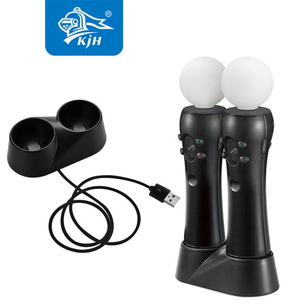 Chargers Contrôleur Chargeur pour PS4 PS Move Dual Dock Charging Station Stand pour la station de jeu PS4 VR Remote