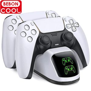 Cargadores Cargador rápido dual para Playstation 5 Estación de controlador Base de carga con indicador LED PS5 Gamepads 230927