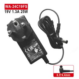 Laders EU -plug WA24C19FS 19V 1.3A 25W Power Adapter voor LG Monitor Charger 22M35D E2442TC E1948S 24MP55HA 22M45 10SM3TB 19025EPCU1