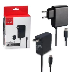 Chargers Chargeur de remplacement de la fiche EU / US pour Nintendo Switch Accessories Charge Adaptateur AC avec commutateur NS compatible USB TYPEC compatible