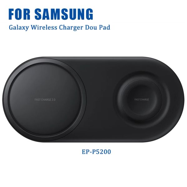 Chargeurs Chargeur sans fil rapide Double PAD FACT DE LA CHARGE POUR SAMSUNG GALAXY S23 / S21 / S10 / S9 / S8 / Note20 + / Smart Watch 3 4 Active 2 QI EPP5200