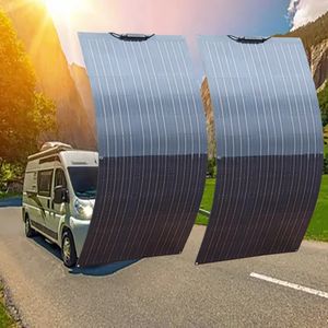 Chargers Flexible Solar Pannel 12V 240W 120W Kit Povoltaic complet pour voiture de voiture pour camping-car.